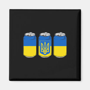 Imán Ucrania Bandera de Ucrania Pivo Ussr Lata de cerve