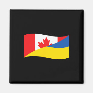 Imán Ucrania Canadá Bandera Dual Unidad Patriótica Cruc