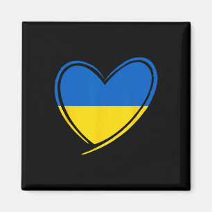Imán Ucrania Corazón Bandera ucraniana Patriótico Hombr