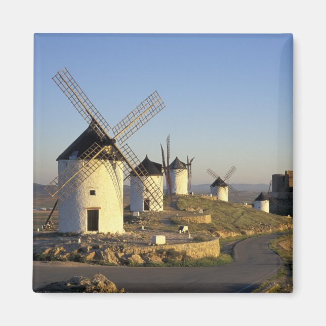 Imán UE, España, La Mancha, Consuegra. Molinos de vient (Frente)