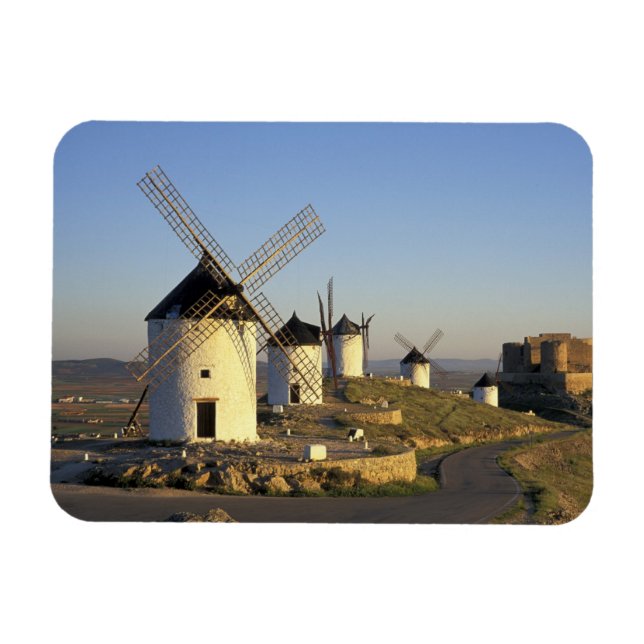 Imán UE, España, La Mancha, Consuegra. Molinos de vient (Horizontal)