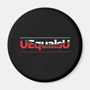 Imán UEqualsU Arte de tipografía indetectable de VIH