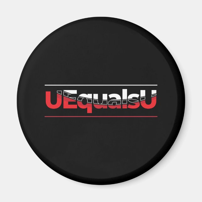 Imán UEqualsU Arte de tipografía indetectable de VIH (Frente)