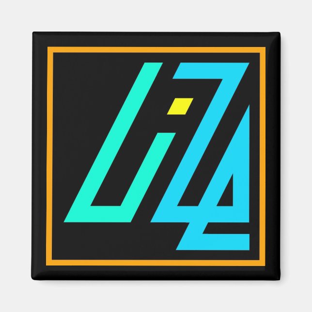 Imán UIZE Magnet (naranja en borde negro) (Frente)