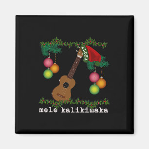 Imán Uke Mele Kalikimaka Ukulele Navidades Canciones Al