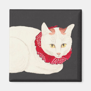 Imán ukiyo-e del retrato del gato del nekko del tama