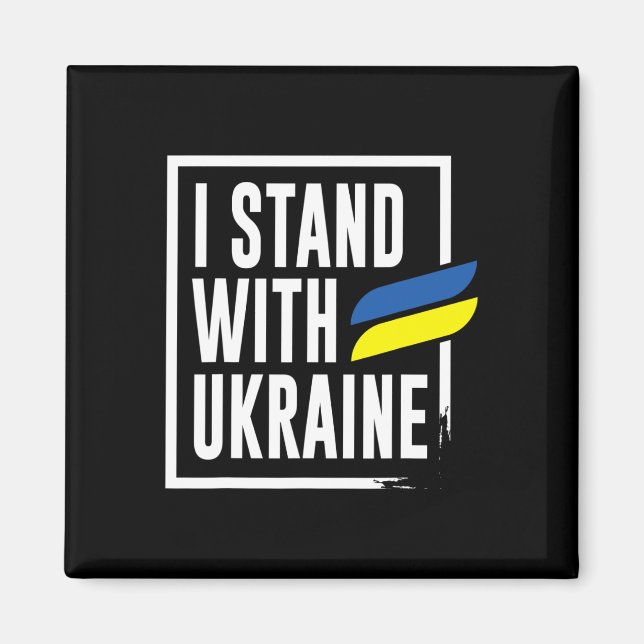 Imán Ukrainian I Stand With Ukraine  (Frente)