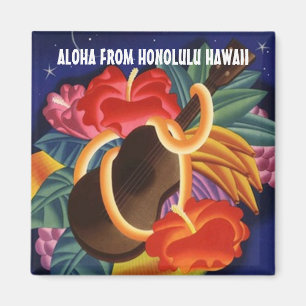 IMÁN UKULELE HAWAII VIAJE SOUVENIR MAGNET ~ PERSONALIZA