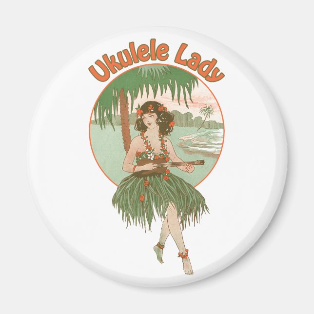 Imán Ukulele Lady #1 Magnet (Frente)