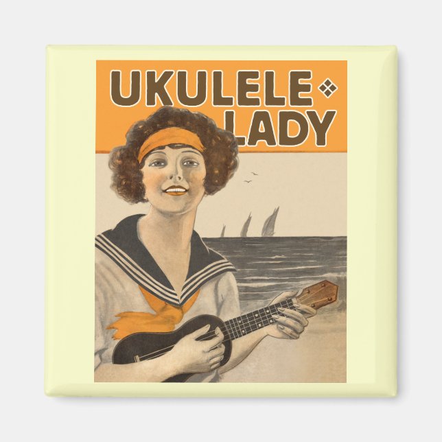 Imán Ukulele Lady #2 Magnet (Frente)