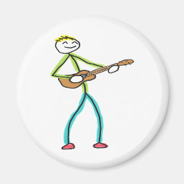 Imán Ukulele Playing Stickman