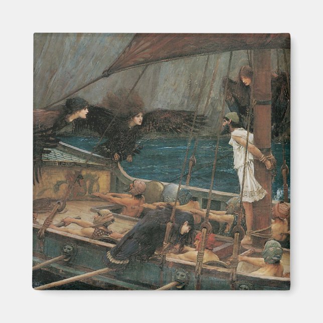 Imán Ulises y las sirenas de John William Waterhouse (Frente)