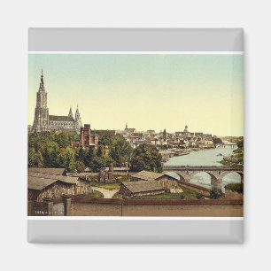 Imán Ulm, Wurtemburg, Alemania Photochrom raro