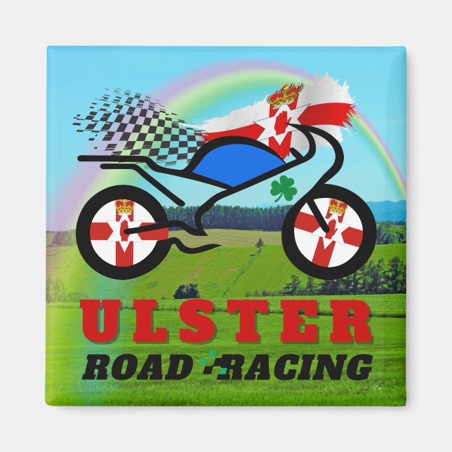 Imán Ulster Motorcycle Road Carreras (Frente)
