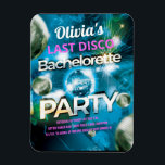 Imán Última disco Bachelorette<br><div class="desc">¡Divertido Last Disco Retro Bachelorette Party para que el fiesta comience! Celebre y honre a la novia para que esté con un tema fiesta inspirado en la discoteca retro vintage. ¡Una buena manera de empezar el fiesta! Invite a damas de honor, familia y amigos a una memorable fiesta de soltera...</div>
