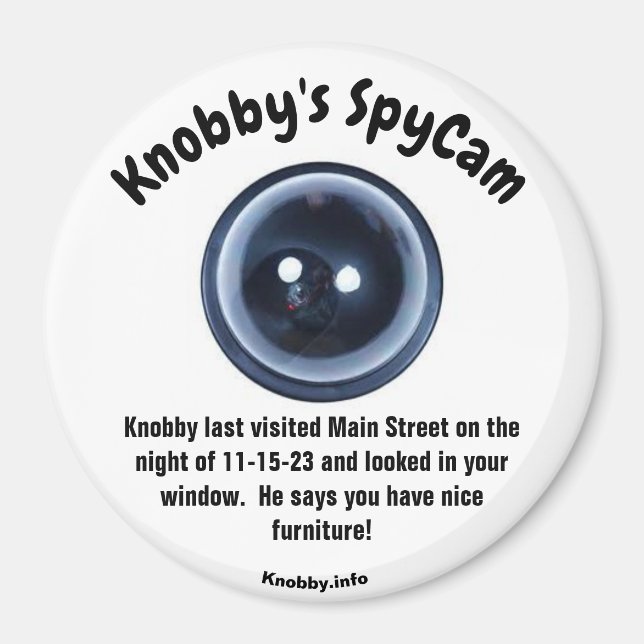 Imán Última visita de Knobby a Main Street SpyCam (Frente)