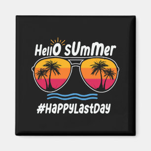 Imán Último Día De Colegio Hola Verano Sungles Playa