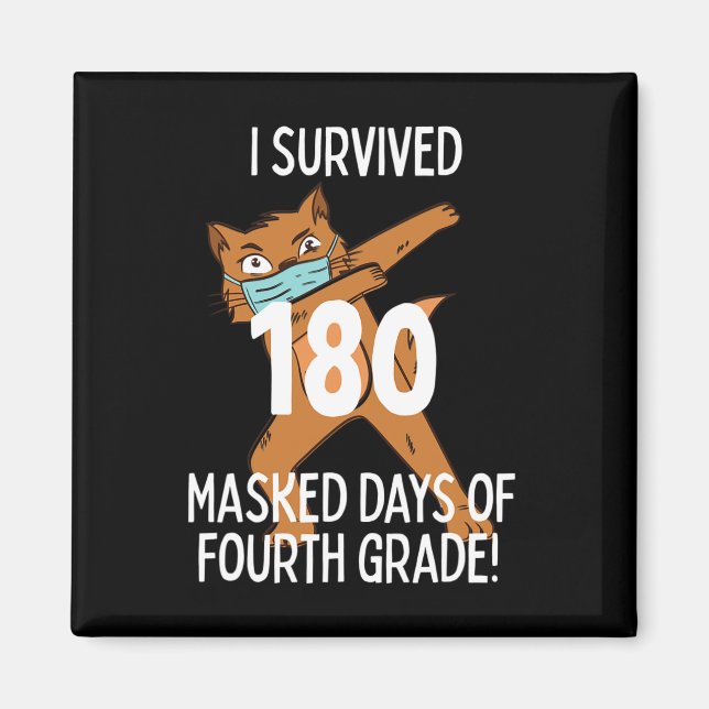 Imán Último Día De La Escuela 180 Días De Cuarto Grado (Frente)