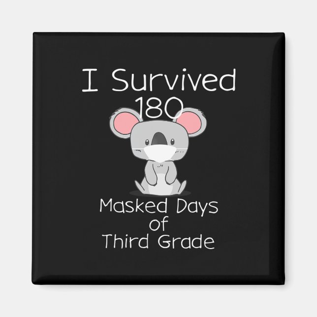 Imán Último Día De La Escuela 180 Días De Tercer Grado (Frente)