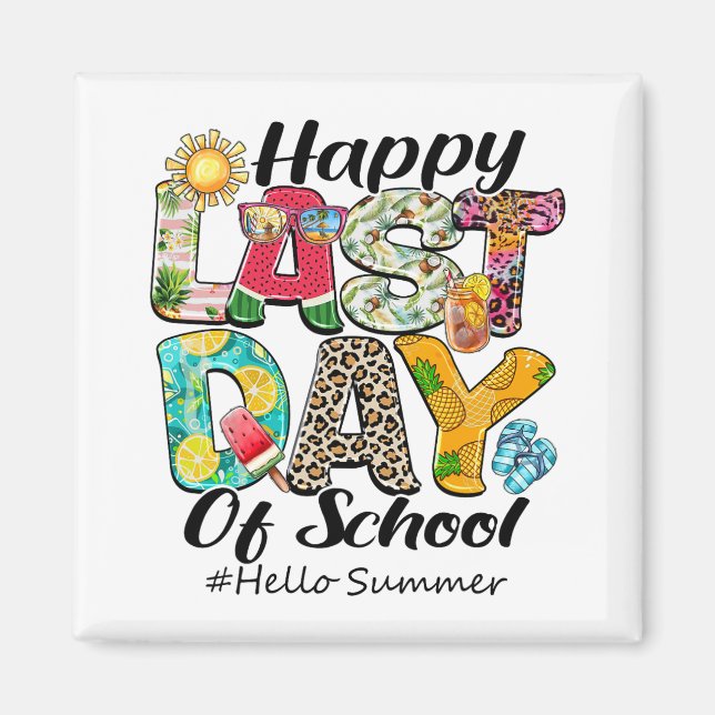 Imán Último Día De La Escuela Hola Summer Hawaii Profes (Frente)