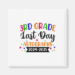 Imán Último Día Del Año Escolar 2025 Autografo 3er Grad