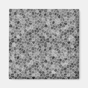 Imán Ultimo gris mosaico patchwork patrón de terrazo