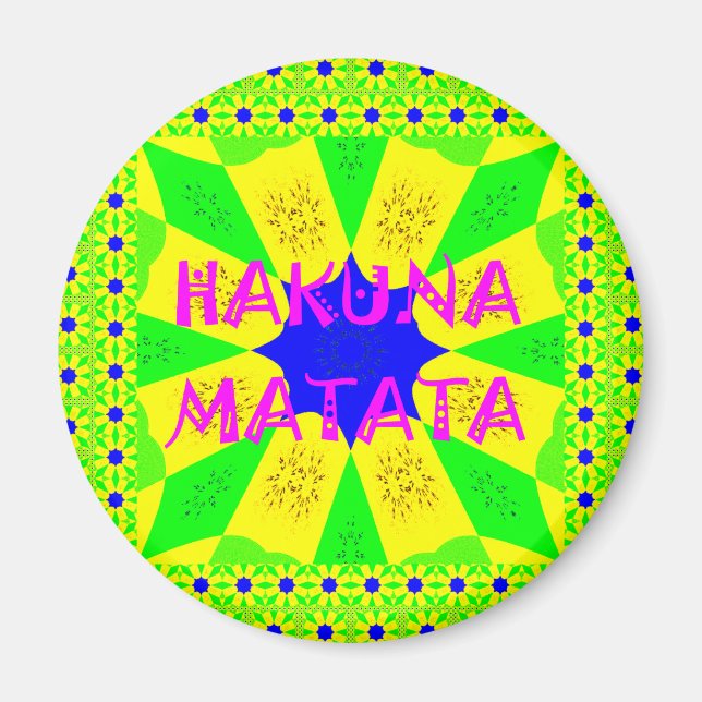Imán Último Hakuna Matata Hermoso Colo de Diseño Increí (Frente)