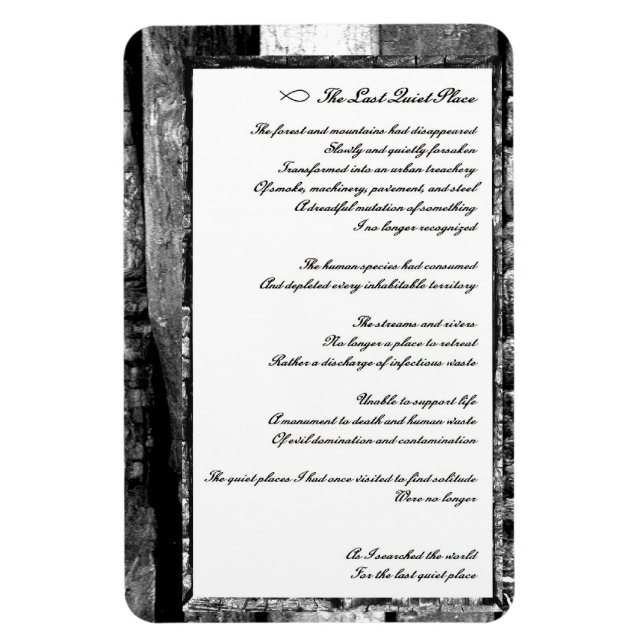 Imán Último lugar silencioso (Vertical)