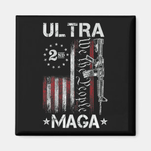 Imán Ultra MAGA Gun AR- Cita Bandera Patriótica Estadou
