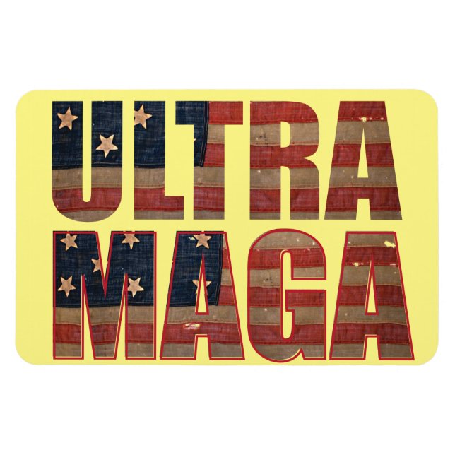 Imán Ultra MAGA Trump Supporter 💡 grande de nuevo EE.U (Horizontal)