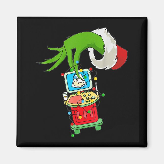 Imán Ultrasound Sonographer Merry Christmas Xmas Pajama (Frente)