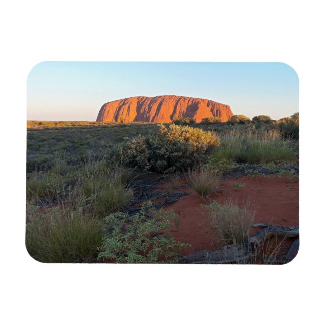 Imán Uluru Sunrise and Desert Flora (Horizontal)