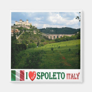Imán UMB013 SPOLETO I Love, Umbría, Italia, Fridge