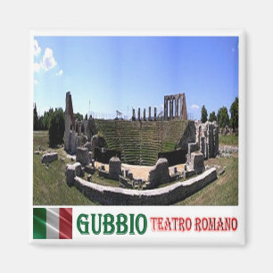 Imán UMB038 GUBBIO, TEATRO ROMANO, Italia, Fridge