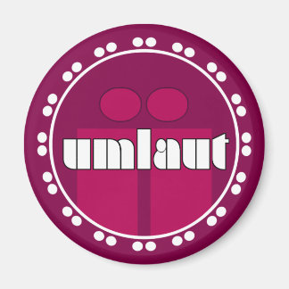 Imán Umlaut Rondell Magnets - Frambuesa