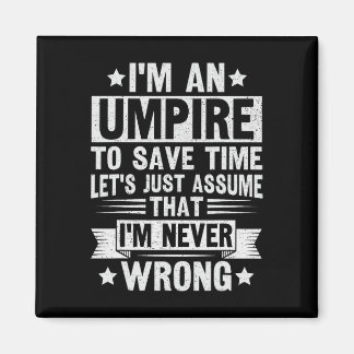 Imán Umpire Funny Sketll Design For An Umpire 