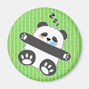 Imán Un adorable bebé panda durmiendo pacíficamente