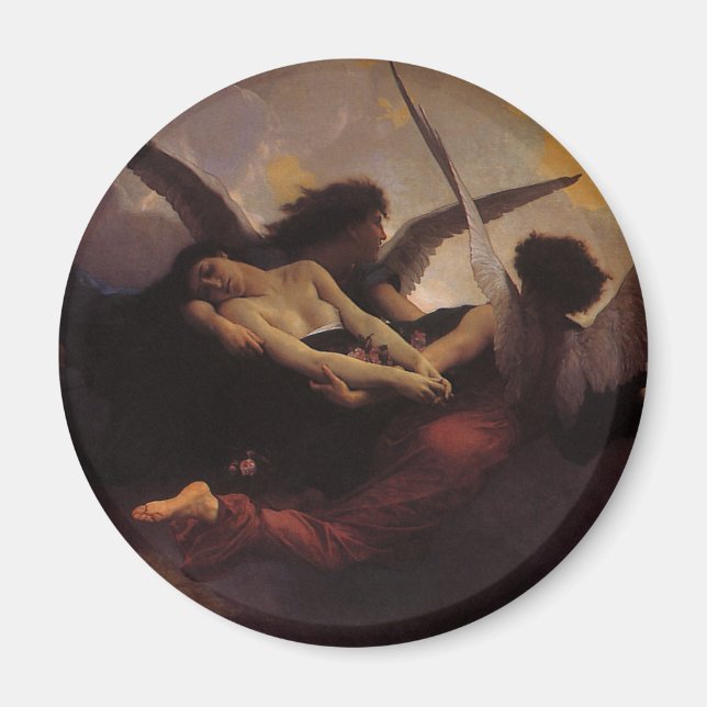 Imán Un alma llevada al cielo por Bouguereau (Frente)