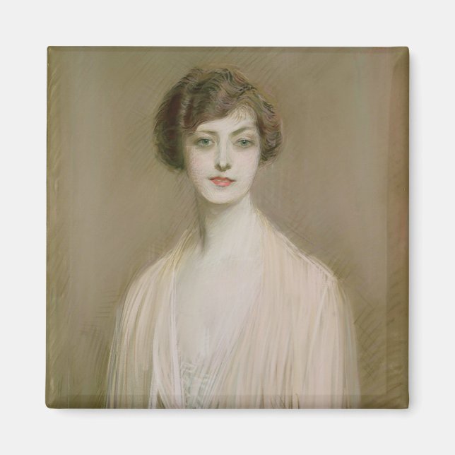 Imán Un americano (pastel sobre lienzo) (Frente)