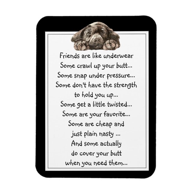 Imán Un amigo divertido es como una cita en ropa interi (Vertical)