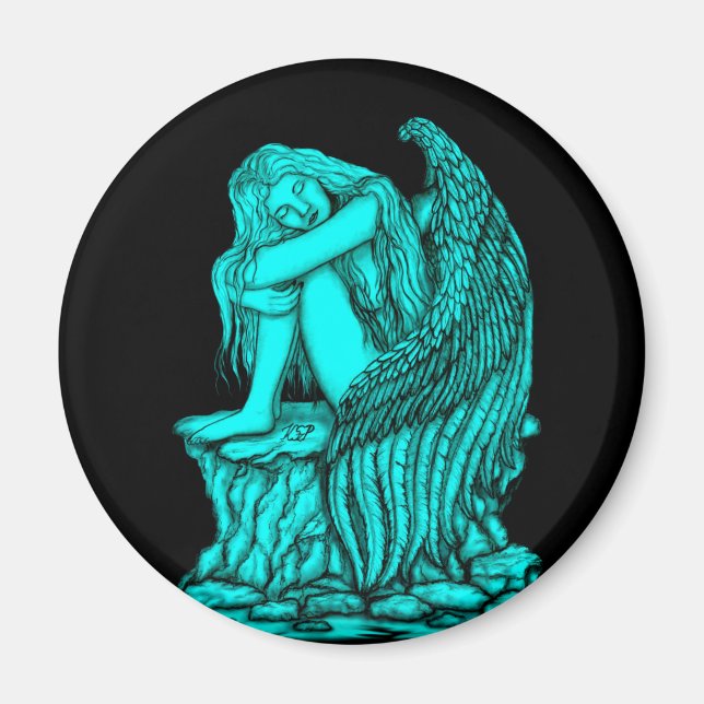 Imán Un ángel dormido en la piedra (Frente)