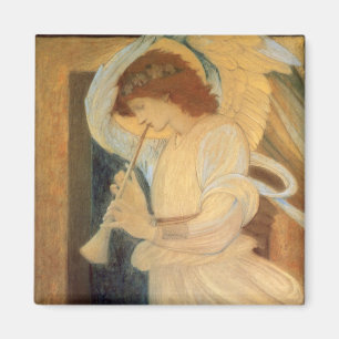 Imán Un ángel tocando un flageolet de Burne Jones