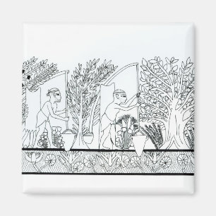 Imán Un antiguo jardín egipcio (grabado) (foto de abajo