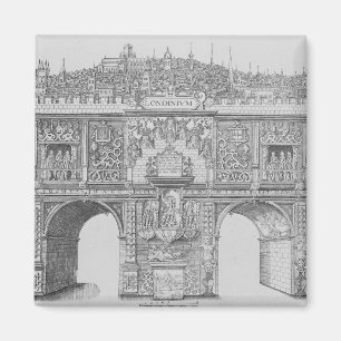 Imán Un arco triunfal, grabado por Guillermo Kip, 1604