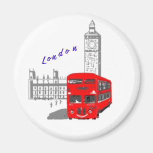 Imán Un autobús sonriente de Londres