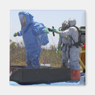 Imán Un aviador en una bañera