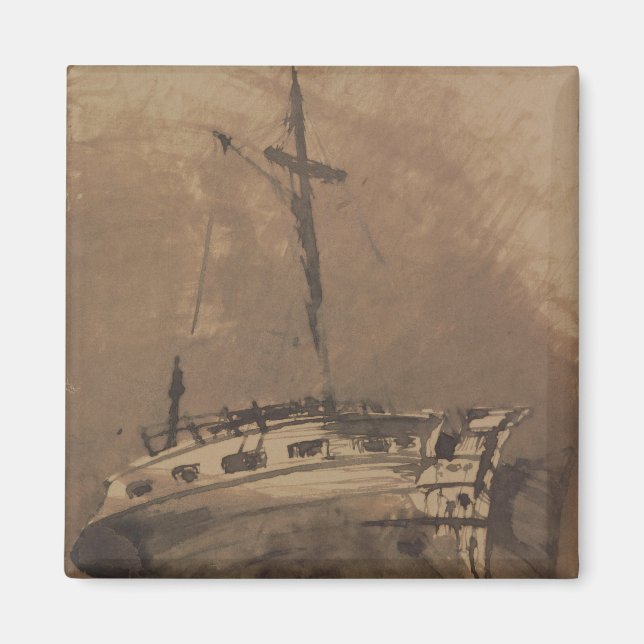 Imán Un barco en mares de amapola, 1864 (Frente)