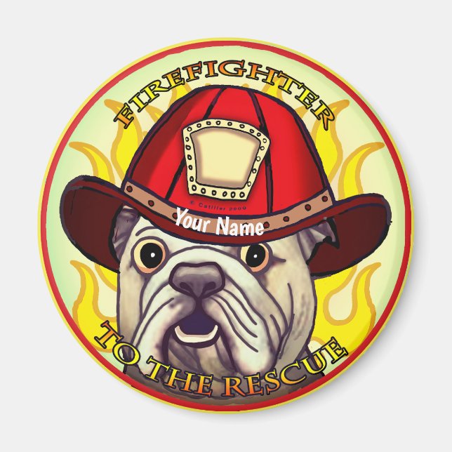 Imán Un bombero de Bulldog (Frente)