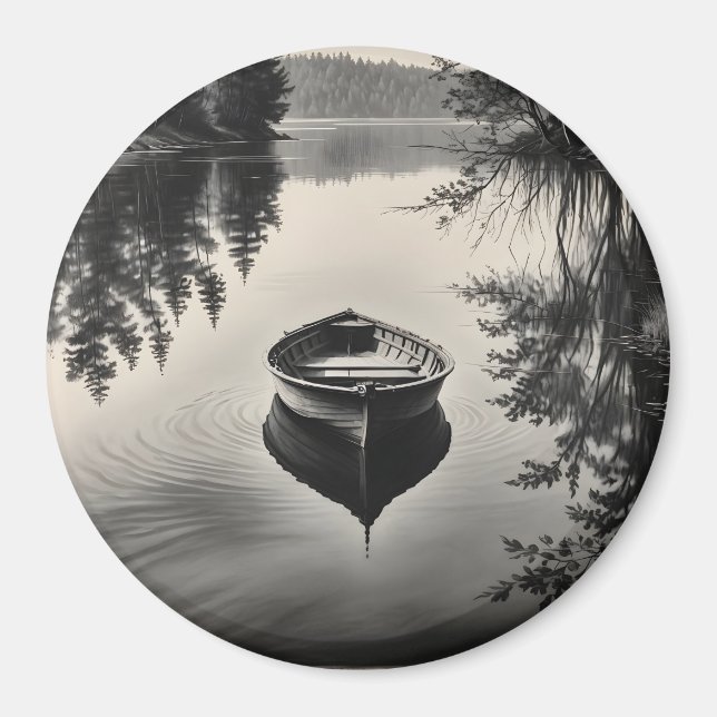 Imán Un bote en el río (Frente)