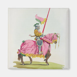 Imán Un caballero armó para el enlace, 1512, grabado